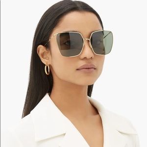 Celine square sunglasses gold